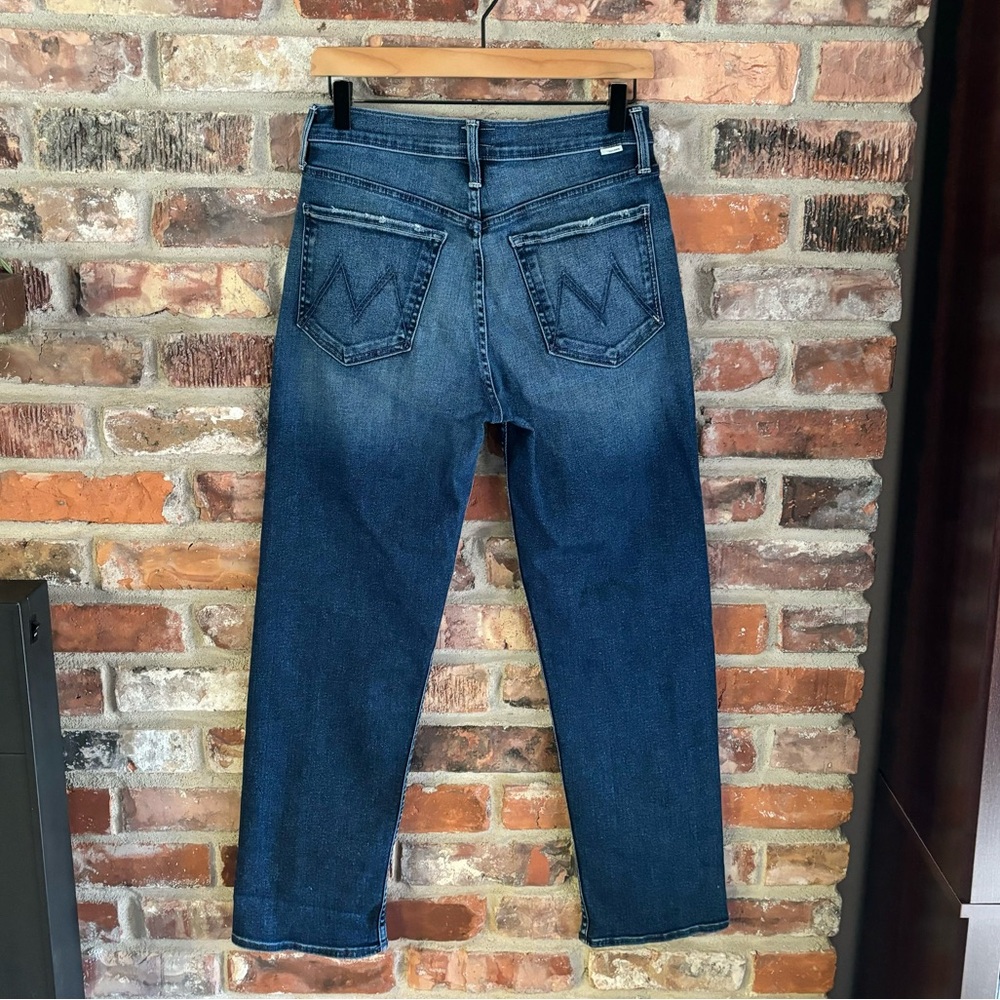 Mother The Thrasher Flood Straight High Rise Jeans in C’est La Vie, 26 - Picture 7 of 12